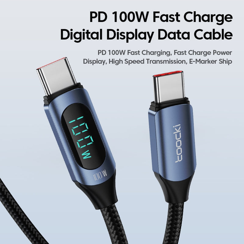 Câble USB-C 100W 3,9 pieds USB C vers USB C 5 A Charge Rapide Nylon Tr –  S.O.S Cartouches inc.