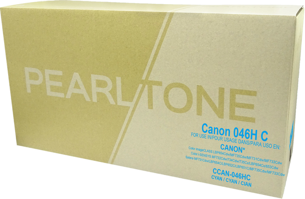 Pearltone® – Cartouche toner 046H cyan rendement élevé (1253C001) – Modèle économique. - S.O.S Cartouches inc.