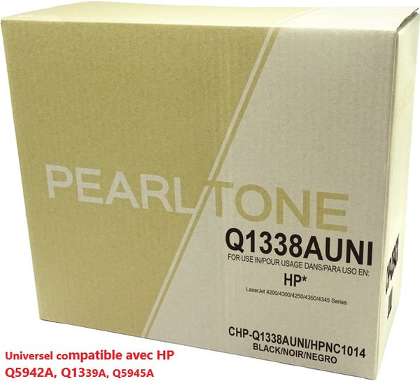 Pearltone® – Cartouche toner 38a q1338a q5942x q5942x, q1339a hp q1339a, q5945a q5945 noire rendement standard – Modèle économique. - S.O.S Cartouches inc.